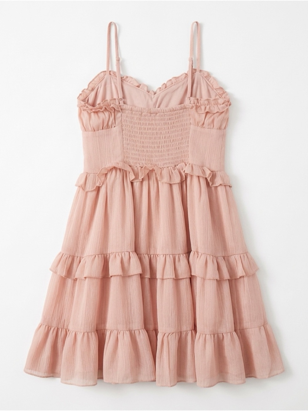 🩰 NWT Wild Fable Tiered Mini Dress in Light Pink | Women’s Sz X-Small - Picture 2 of 6